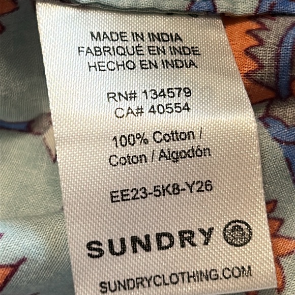 SUNDRY X EVEREVE 0 (S) All Day floral puff sleeve mini dress with ruffle hem - Picture 6 of 9